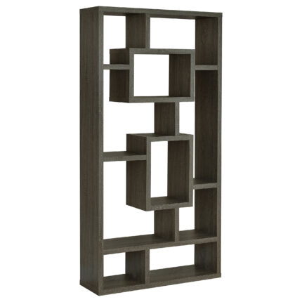 Corey 71-inch 8-shelf Bookshelf Weathered Grey product image