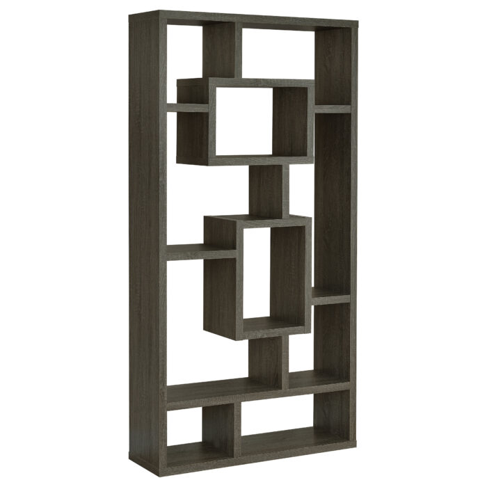 Corey 71-inch 8-shelf Bookshelf Weathered Grey product image