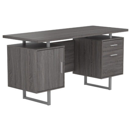 Lawtey 60-inch 2-drawer Office Computer Desk Weathered Grey product image