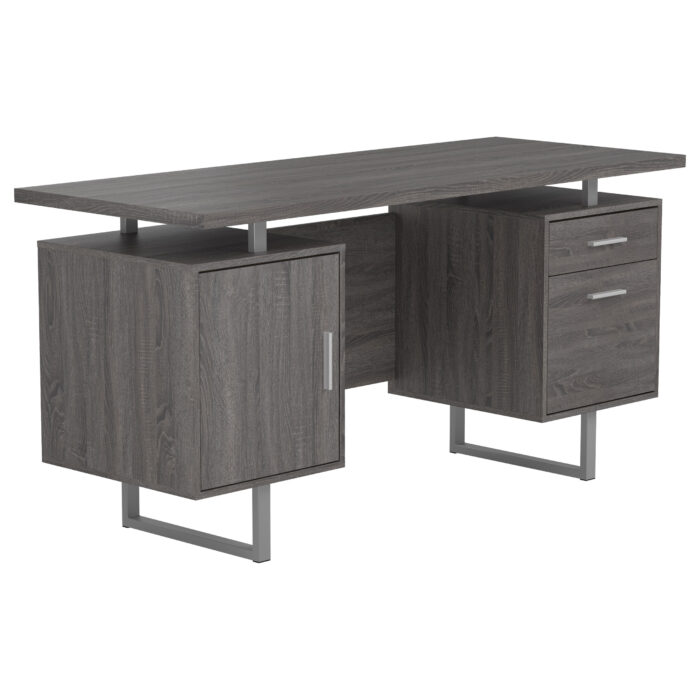 Lawtey 60-inch 2-drawer Office Computer Desk Weathered Grey product image