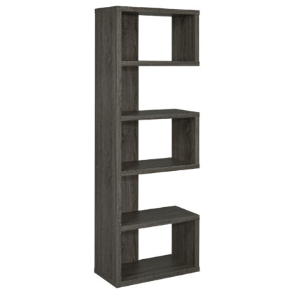 Joey 71-inch 5-shelf Bookshelf Weathered Grey product image