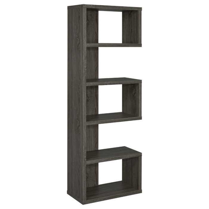 Joey 71-inch 5-shelf Bookshelf Weathered Grey product image