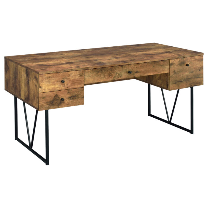 Analiese 63-inch 4-drawer Writing Desk Rustic Nutmeg product image