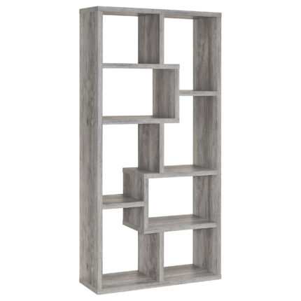 Theo 71-inch 7-shelf Bookshelf Grey Driftwood product image