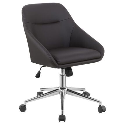 Jackman Upholstered Adjustable Home Office Desk Chair Brown product image