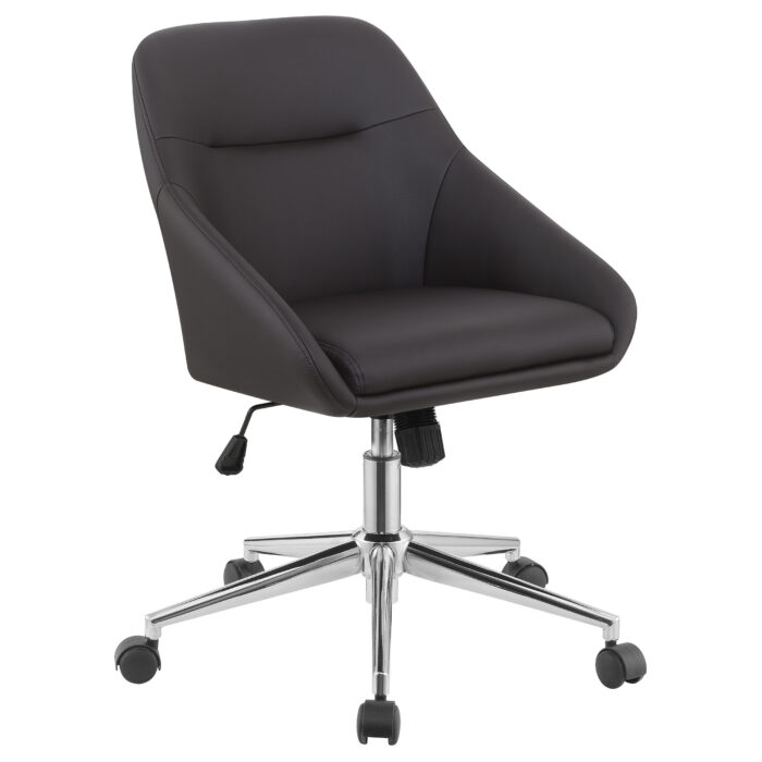 Jackman Upholstered Adjustable Home Office Desk Chair Brown product image