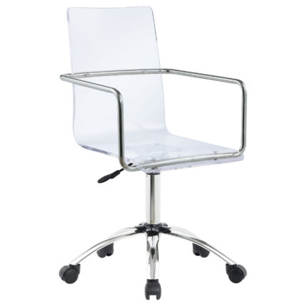 Amaturo Acrylic Adjustable Home Office Desk Chair Clear product image