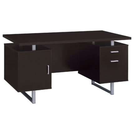 Lawtey 60-inch 2-drawer Office Computer Desk Cappuccino product image