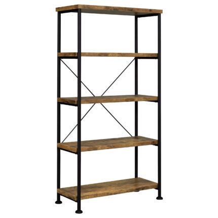Analiese 63-inch 4-shelf Bookshelf Rustic Nutmeg product image