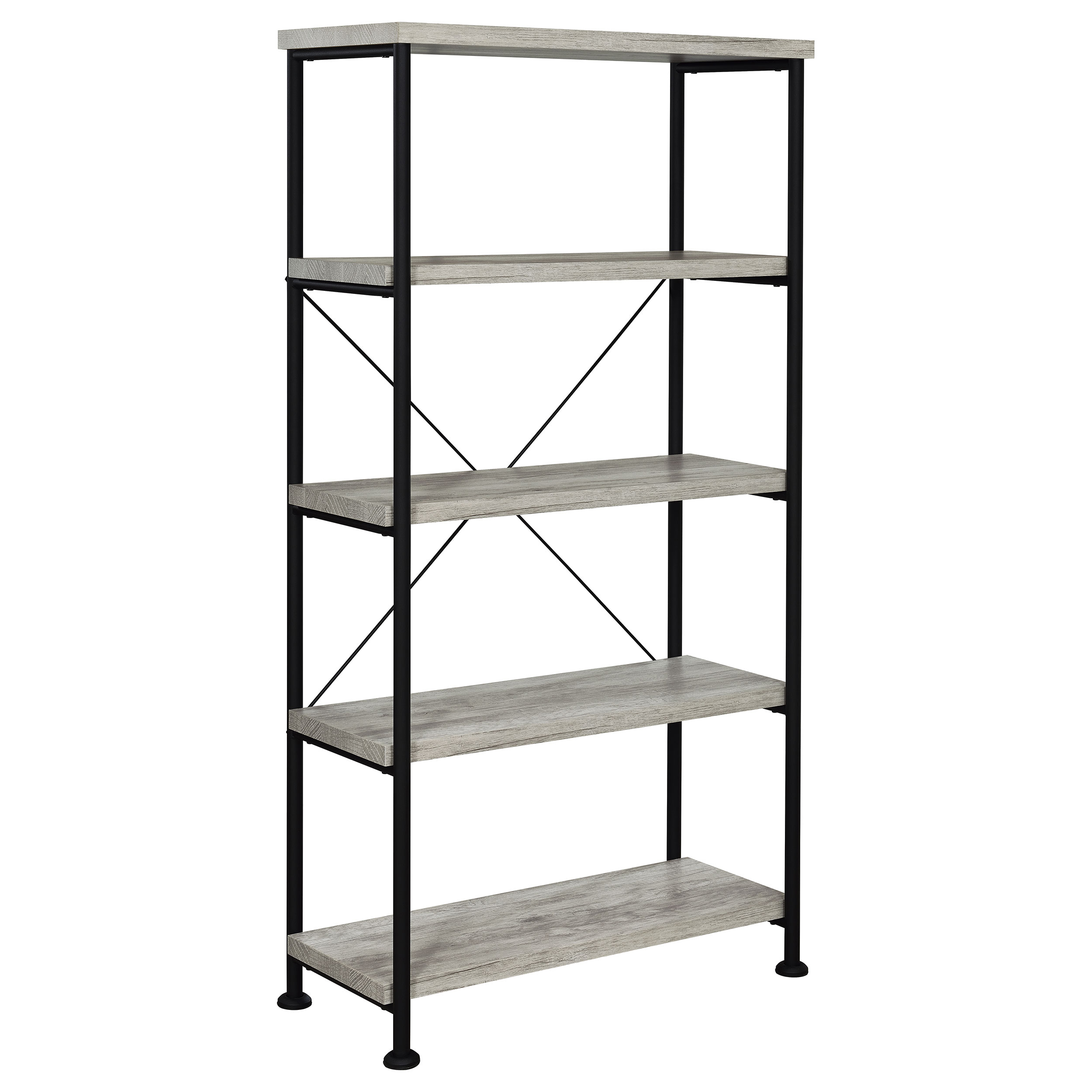 Analiese 63-inch 4-shelf Bookshelf Grey Driftwood Analiese 63-inch 4-shelf Bookshelf Grey Driftwood product image
