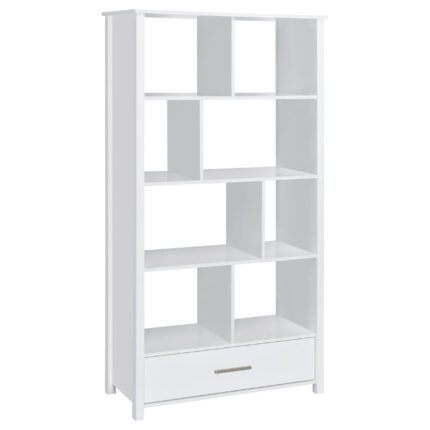 Dylan 68-inch 4-shelf Storage Bookshelf White High Gloss product image