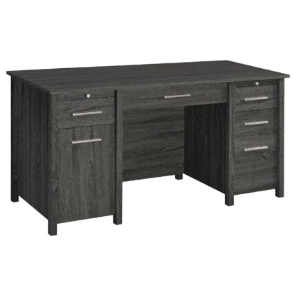 Dylan 60-inch 4-drawer Lift Top Office Desk Weathered Grey product image