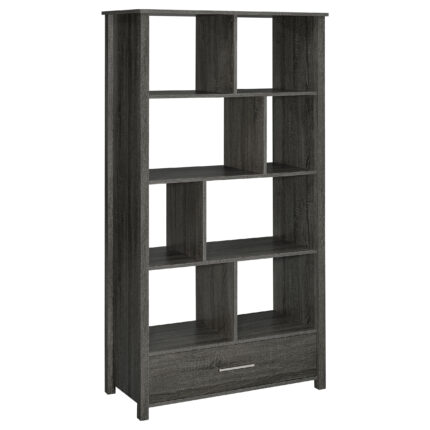Dylan 68-inch 4-shelf Storage Bookshelf Weathered Grey product image