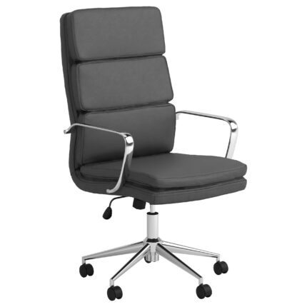 Ximena Upholstered Adjustable High Back Office Chair Grey product image