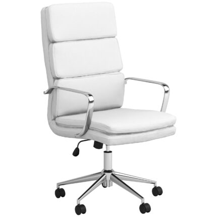 Ximena Upholstered Adjustable High Back Office Chair White product image