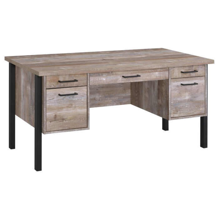Samson 60-inch 4-drawer Office Computer Desk Weathered Oak product image
