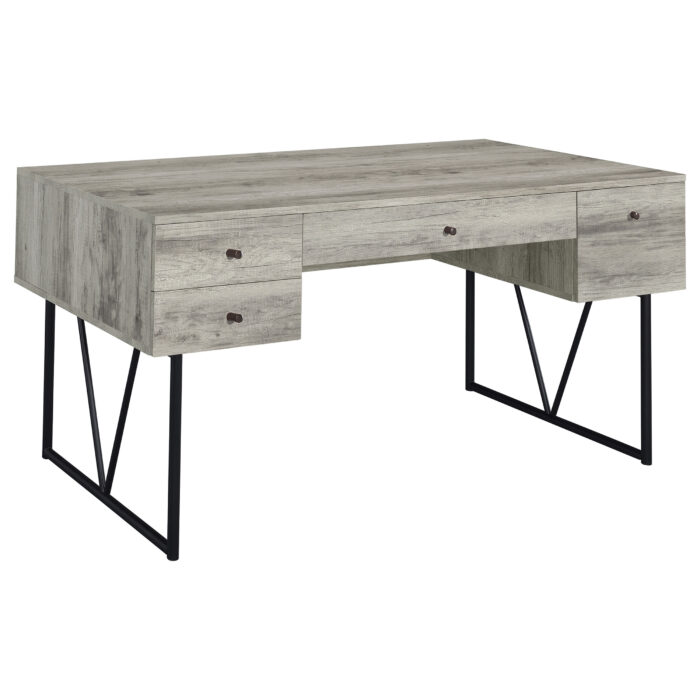 Analiese 63-inch 4-drawer Writing Desk Grey Driftwood product image