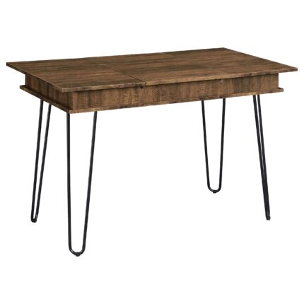 Sheeran 47-inch Writing Desk with Storage Rustic Amber product image