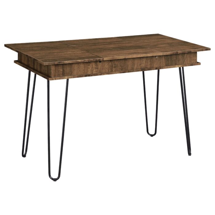 Sheeran 47-inch Writing Desk with Storage Rustic Amber product image