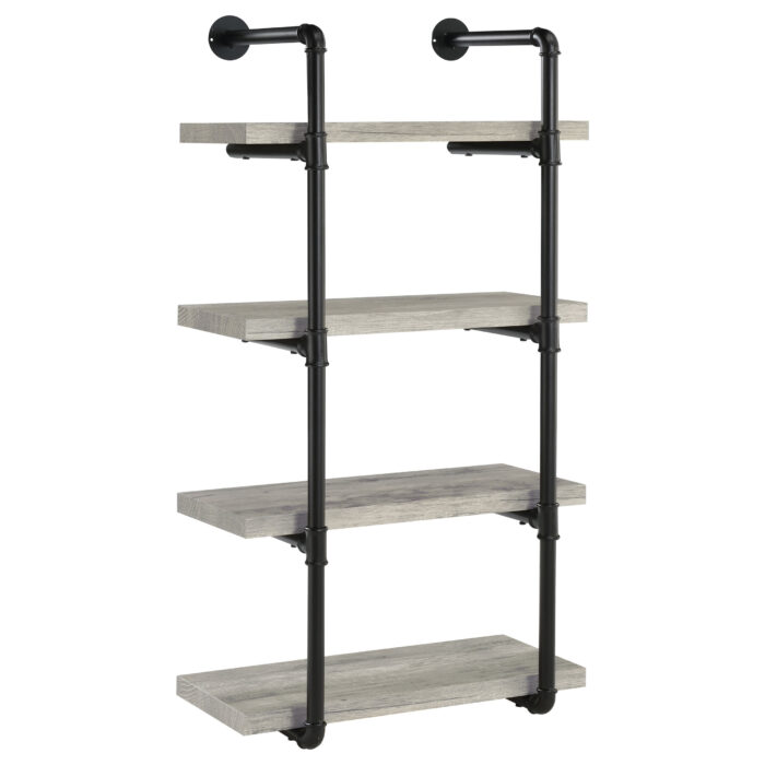 Elmcrest 24-inch 4-shelf Wall Bookshelf Grey Driftwood product image