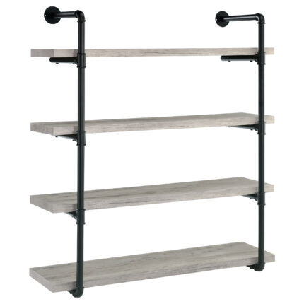 Elmcrest 39-inch 4-shelf Wall Bookshelf Grey Driftwood product image