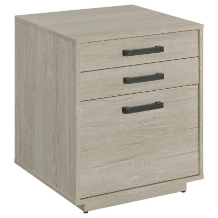 Loomis 3-drawer Home Office File Cabinet Whitewashed Grey product image