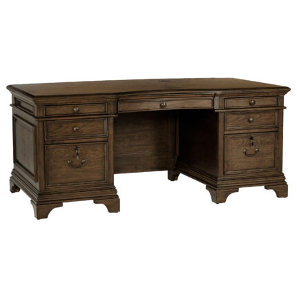 Hartshill 72-inch 7-drawer Executive Desk Burnished Oak product image