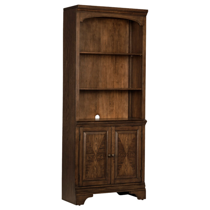 Hartshill 78-inch 3-shelf Cabinet Bookcase Burnished Oak product image