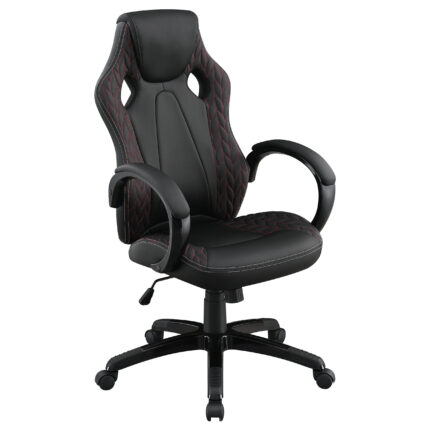 Carlos Upholstered Adjustable Home Office Desk Chair Black product image