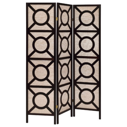 Vulcan 3 Panel Room Divider Folding Shoji Screen Cappuccino product image