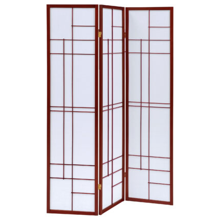 Katerina 3-Panel Room Divider Folding Shoji Screen Cherry product image