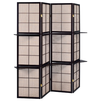 Iggy 4-Panel Room Divider Folding Shoji Screen Cappuccino product image