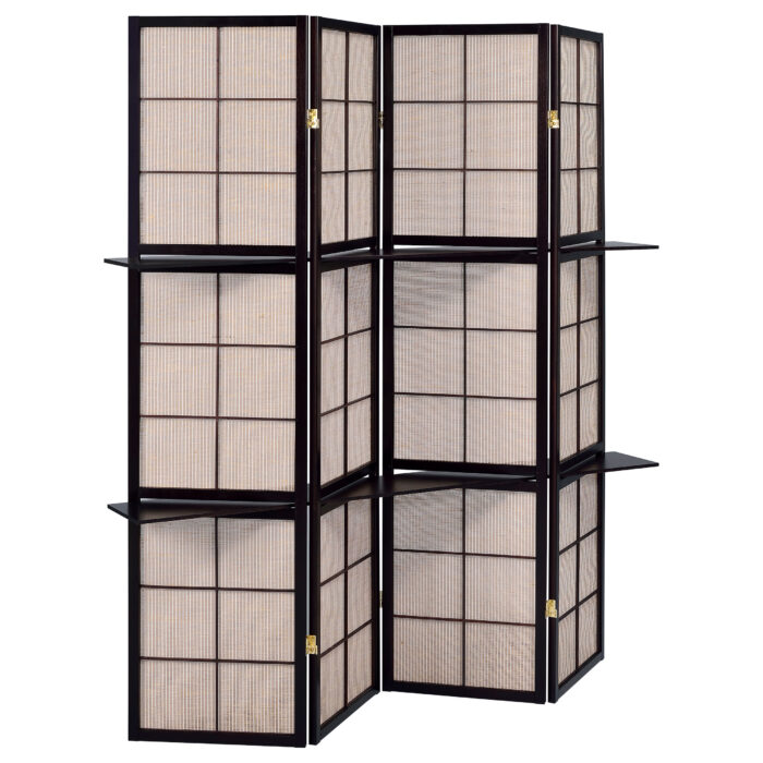 Iggy 4-Panel Room Divider Folding Shoji Screen Cappuccino product image
