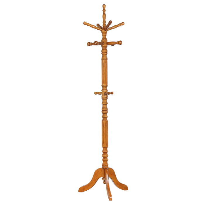 Achelle 11 Hook Freestanding Coat Rack Hanger Golden Brown product image