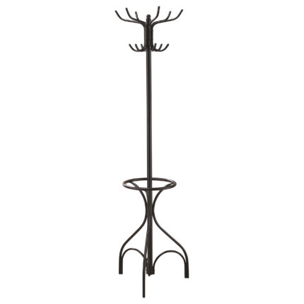 Kiefer 12 Hook Freestanding Metal Coat Rack Hat Hanger Black product image