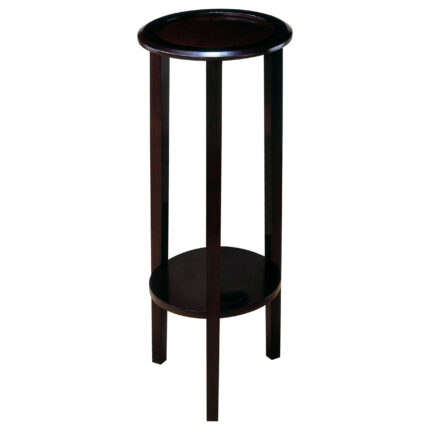 Kirk 1-shelf Round Wood Plant Stand Espresso product image