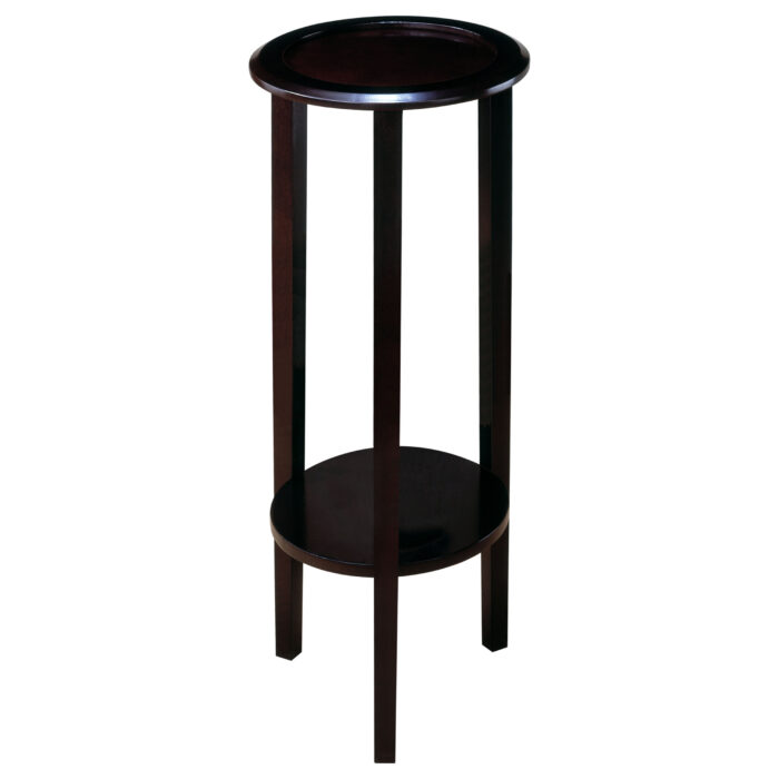 Kirk 1-shelf Round Wood Plant Stand Espresso product image