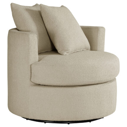 Debbie Upholstered Swivel Accent Chair Camel product image