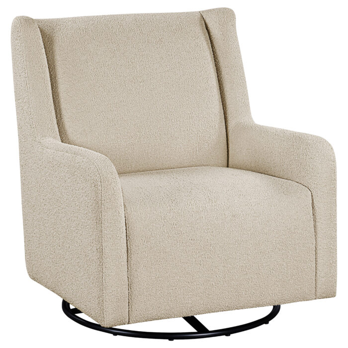 Serra Boucle Upholstered Swivel Glider Sandy Beige product image