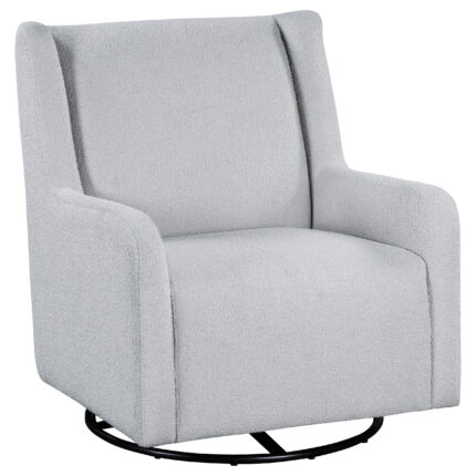 Serra Boucle Upholstered Swivel Glider Dove Grey product image