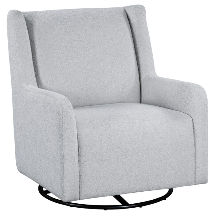 Serra Boucle Upholstered Swivel Glider Dove Grey product image