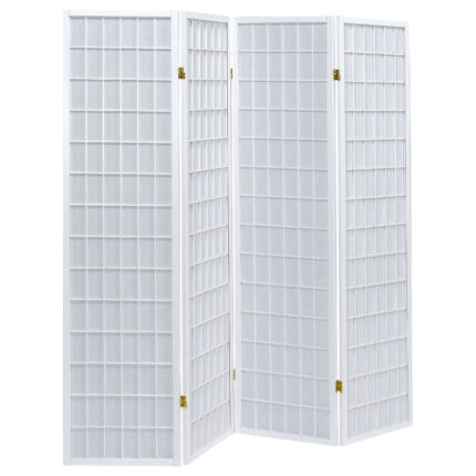 Roberto 4-Panel Room Divider Folding Shoji Screen White product image