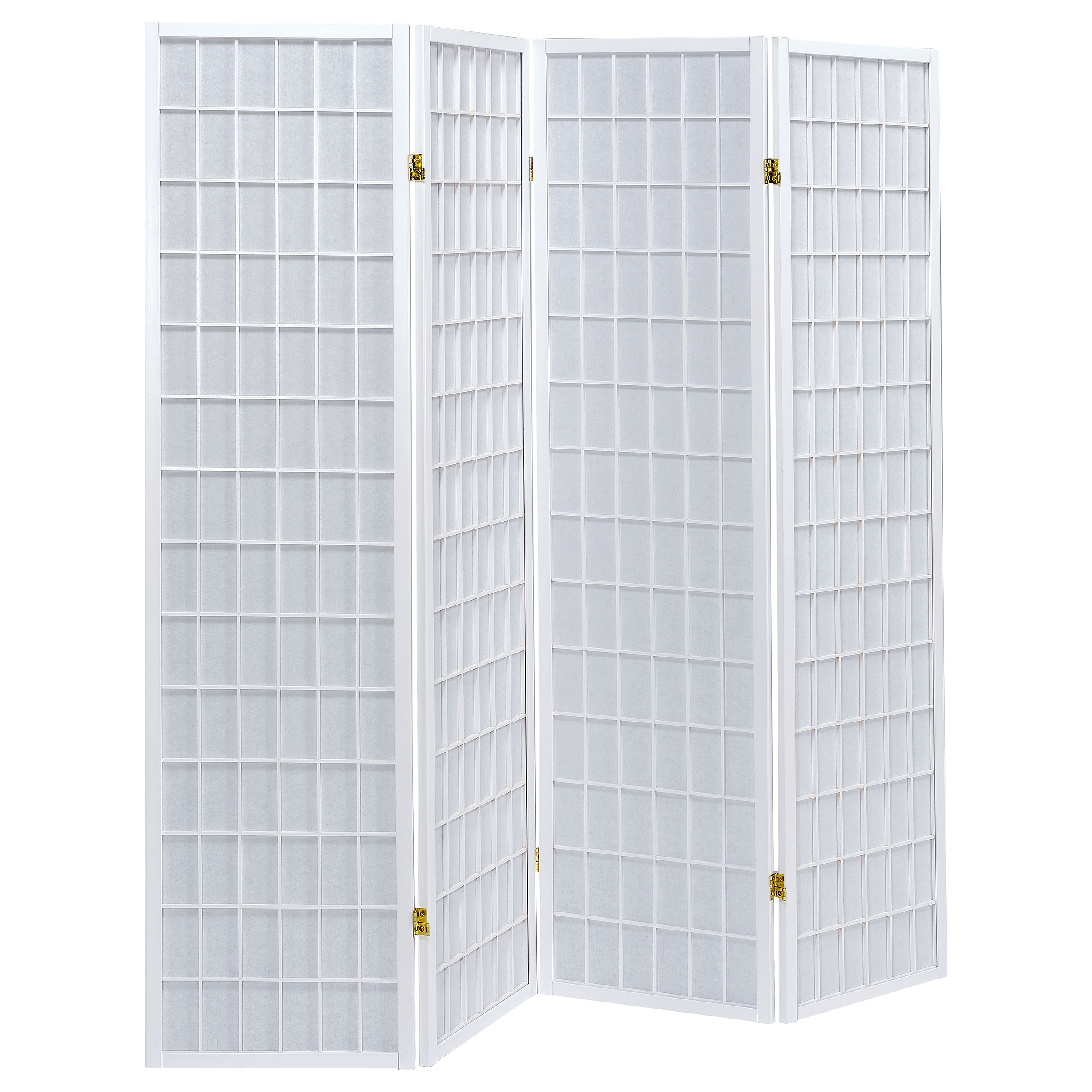 Roberto 4-Panel Room Divider Folding Shoji Screen White Roberto 4-Panel Room Divider Folding Shoji Screen White product image