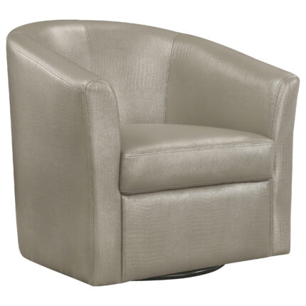 Turner Upholstered Barrel Back Swivel Chair Champagne product image