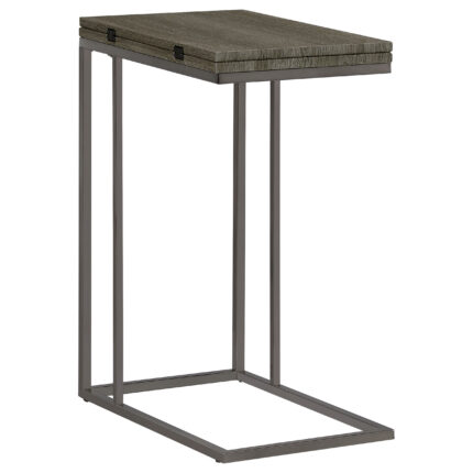 Pedro Expandable C-Shaped Sofa Side Table Weathered Grey product image