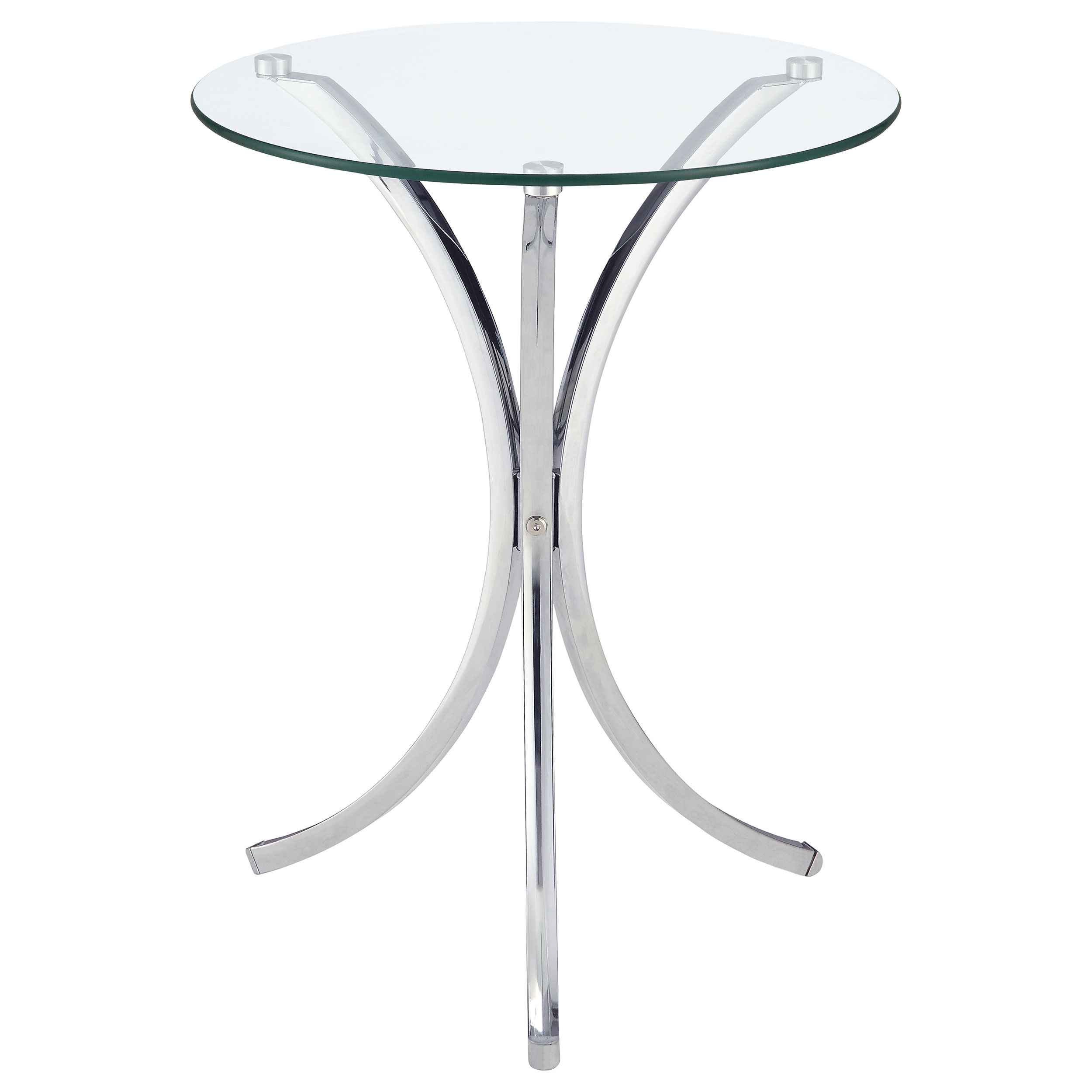 Eloise Round Glass Top Accent Side Table Chrome Eloise Round Glass Top Accent Side Table Chrome product image