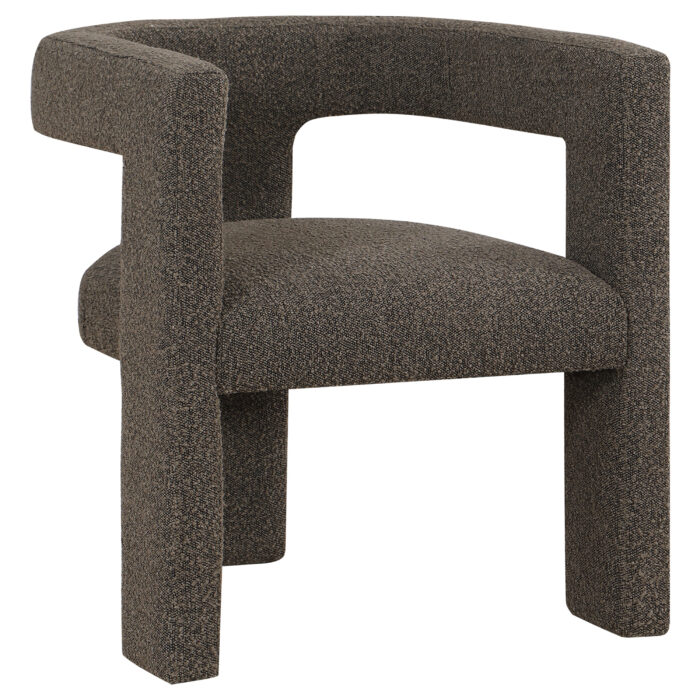 Petra Boucle Upholstered Accent Side Chair Chocolate Brown product image