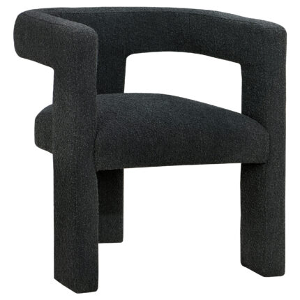 Petra Boucle Upholstered Accent Side Chair Black product image