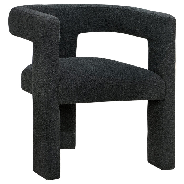 Petra Boucle Upholstered Accent Side Chair Black product image