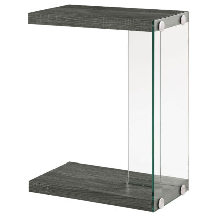 Colby Engineered Wood C-Shaped Side Table Weathered Grey product image